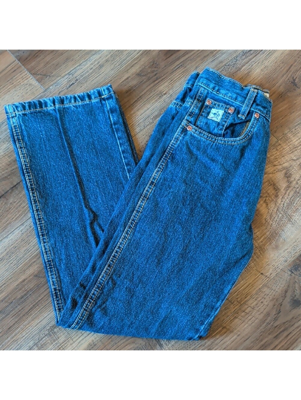 Cinch Relaxed Fit Dark Blue Denim Jeans, Size 14, Cowboy Cut, Boot Cut